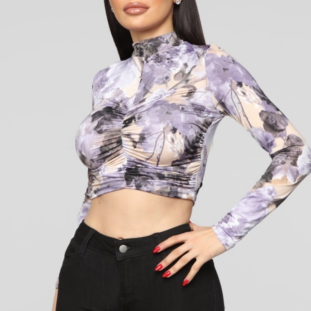 Fashion Nova Floral Crop Top